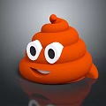 Cartoon Orange Wall Decor With Big Eyes And Smiling Face Design