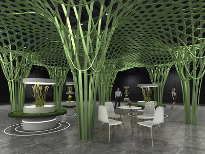 Modern Liquor and Tobacco Store Interior with Wine Displays and Tobacco Shelves Design 3d model