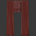 Elegant Beige Linen Curtains With Vertical Stripes And Pleated Top Design