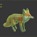 Realistic 3D Red Fox Character With Vivid Fur White Underbelly And Black Legs 3d model