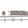 Large Scale Rusty Metal Industrial Equipment Featuring Pipes And Support Structures