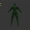 Futuristic Warrior Character In Advanced Armored Suit With Helmet Design
