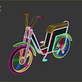 Modern Electric Bicycle With Black Frame Gray Seat And Rear Cargo Rack