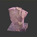 Natural Wood Stump Decorative Artwork With Stone Base And Textured Surface