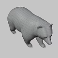 Realistic Brown Bear 3D Model With Walking Posture And Brown Fur