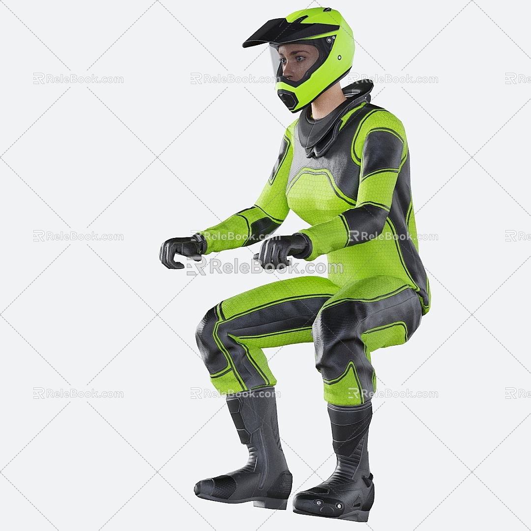 Modern Racer Costume Figure 3d model