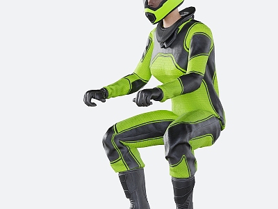 Modern Racer Costume Figure 3d model