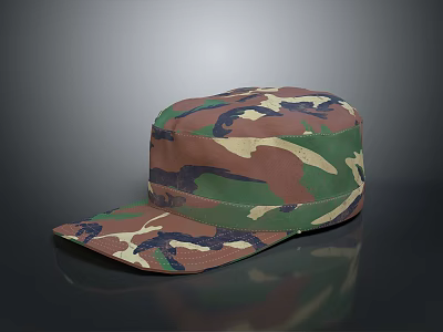 Stylish Camouflage Cap With Classic Pattern For Outdoor And Daily Use 3d model