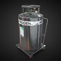 Stainless Steel Nitrogen Gas Cylinder Tank with Wheel Cart and Labels