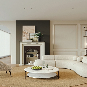 French Living Room 3d model