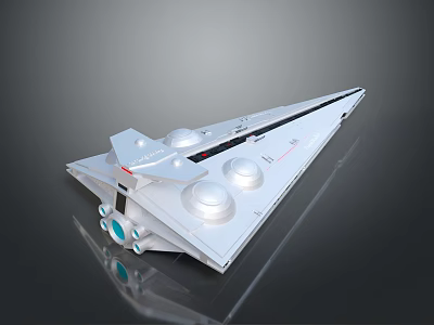 Futuristic White Aircraft With Sleek Design Black Stripes And Blue Undercarriage Details 3d model