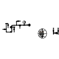 Wall Lamp With Metal Pipe Structure Adjustable Knobs And Decorative Fan Shaped Parts