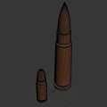 Copper Colored Bullets in Large and Small Sizes for Weapon Ammunition