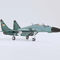 Side View Of Green Military Fighter Jet With German Flag Emblem And Details