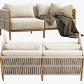 Modern double sofa 3d model