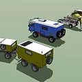 Different Types of Vehicles Including Trucks SUVs and Trailers in Various Colors