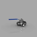 Stainless Steel Ball Valve With Blue Handle For Industrial Pipeline Use