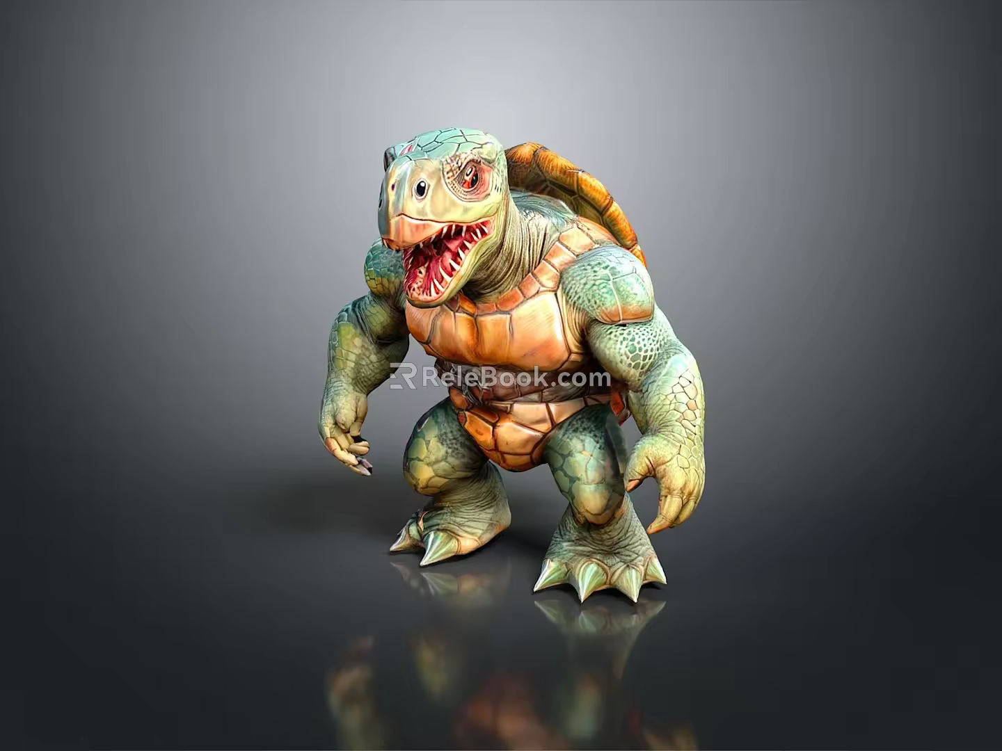 Turtle Cartoon Turtle Snapping Turtle Chickbill Turtle Reptile Cold Blooded Animal Reptile Class 3d model