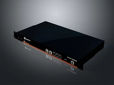 Tenda High Performance Black Rack Mountable Network Switch With Multiple Ethernet Ports 3d model