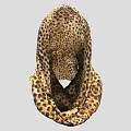 Stylish Leopard Print Hooded Head Mask With Neck Warmer And Full Coverage Design