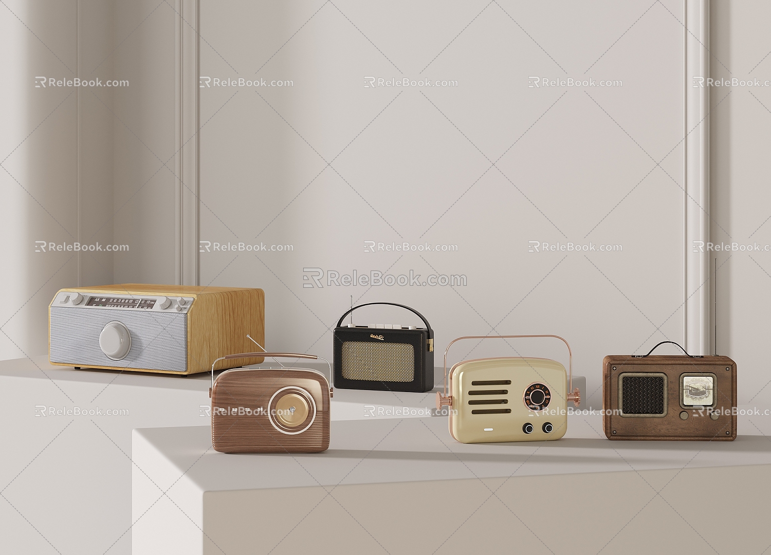 Modern Nostalgic Retro Radio FM Radio Classical Old-fashioned Radio Age Electrical Ornaments 3d model