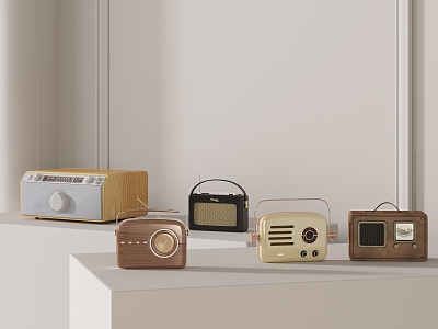 Modern Nostalgic Retro Radio FM Radio Classical Old-fashioned Radio Age Electrical Ornaments 3d model