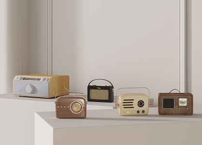 Modern Nostalgic Retro Radio FM Radio Classical Old-fashioned Radio Age Electrical Ornaments 3d model