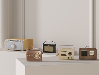 Modern Nostalgic Retro Radio FM Radio Classical Old-fashioned Radio Age Electrical Ornaments 3d model