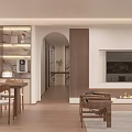 Modern Kitchen Interior With Wooden Cabinets White Countertop And Built In Appliances