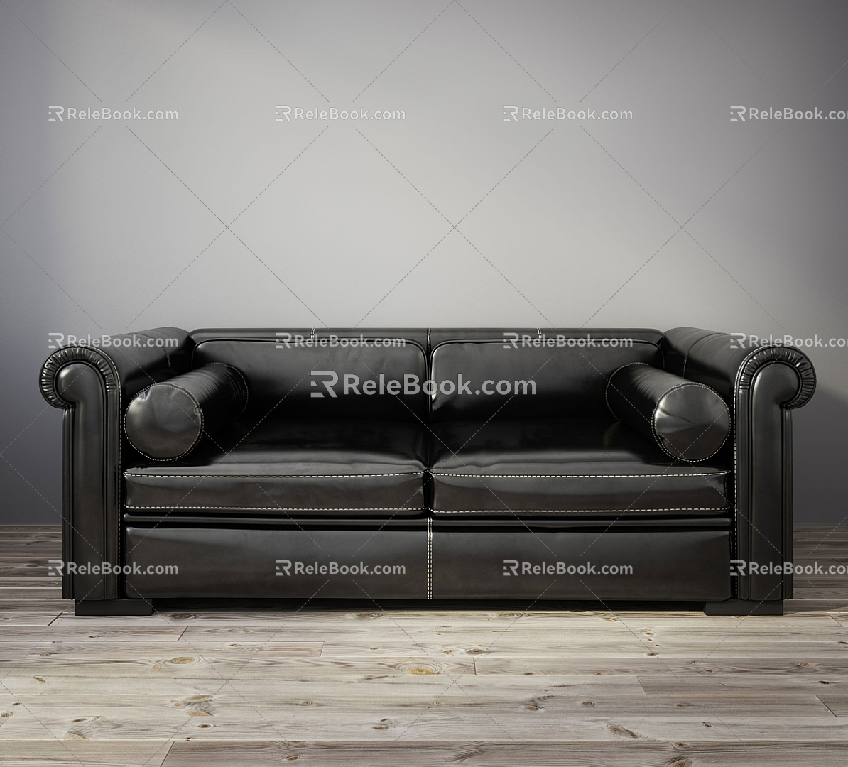 Luli leather sofa loveseat 3d model