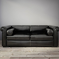 Luli leather sofa loveseat 3d model