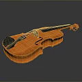 Elegant Wooden Violin With Glossy Brown Finish And Intricate String Design For Daily Use