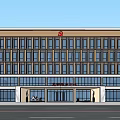 New Chinese-style Office Building Multi-storey Office Building 3d model