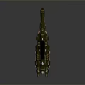 Sci Fi Green Weapon With Metallic Multi Barrel And Detailed Design Elements 3d model