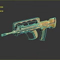 Modern Black and Golden Weapon with Ornate Patterns and Decorative Accents