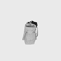 Gray And Black Durable Fabric Laundry Storage Bags With White Straps On Wooden Surface