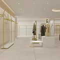 Modern Clothing Store Interior Design With Stylish Display Racks And Mannequins