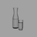 Elegant Transparent Glass Vase With Fresh Colorful Flowers On Grey Background