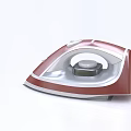 Modern Red and White Electric Iron with Sleek Design and Ergonomic Handle