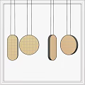 New Chinese Chandelier Rattan Chandelier 3d model