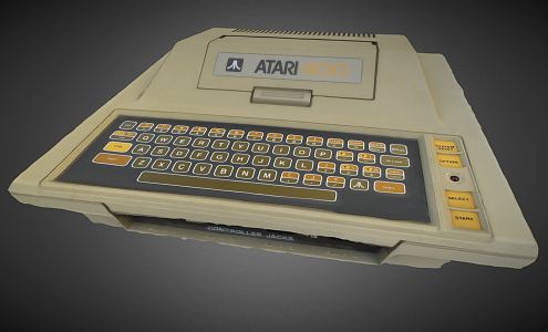 retro typewriter 3d model