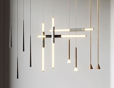 Modern chandelier 3d model