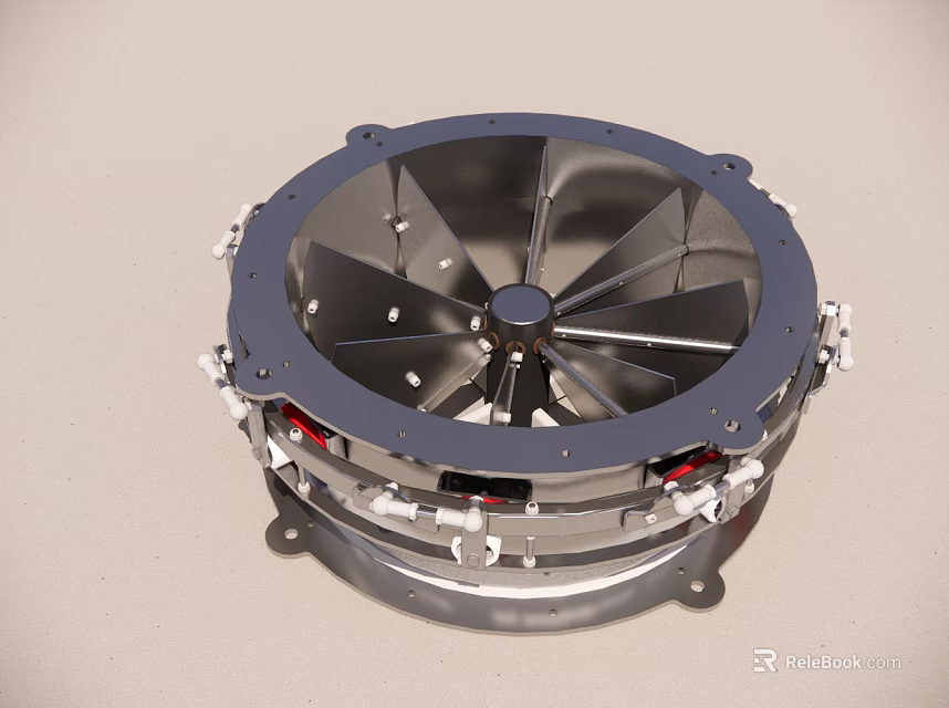 Industrial Metal Impeller With Circular Structure And Multiple Blade Design For Machinery 3d model 
