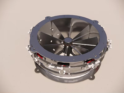 Industrial Metal Impeller With Circular Structure And Multiple Blade Design For Machinery 3d model