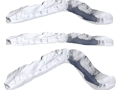 White Decorative Rock Shaped Garden Ornaments For Landscape Design And Decoration 3d model