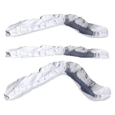 White Decorative Rock Shaped Garden Ornaments For Landscape Design And Decoration 3d model