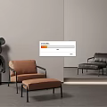Modern single sofa 3d model
