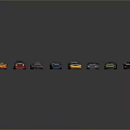 Colorful Model Cars In Various Colors And Styles Arranged On