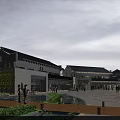 Traditional Style Commercial Complex Featuring Modern Glass Facade Open Plaza Pedestrian Flow And Landscaped Greenery