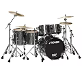 SONOR Professional Drum Set With Toms Snare Bass Drum Cymbals And Metal Stands